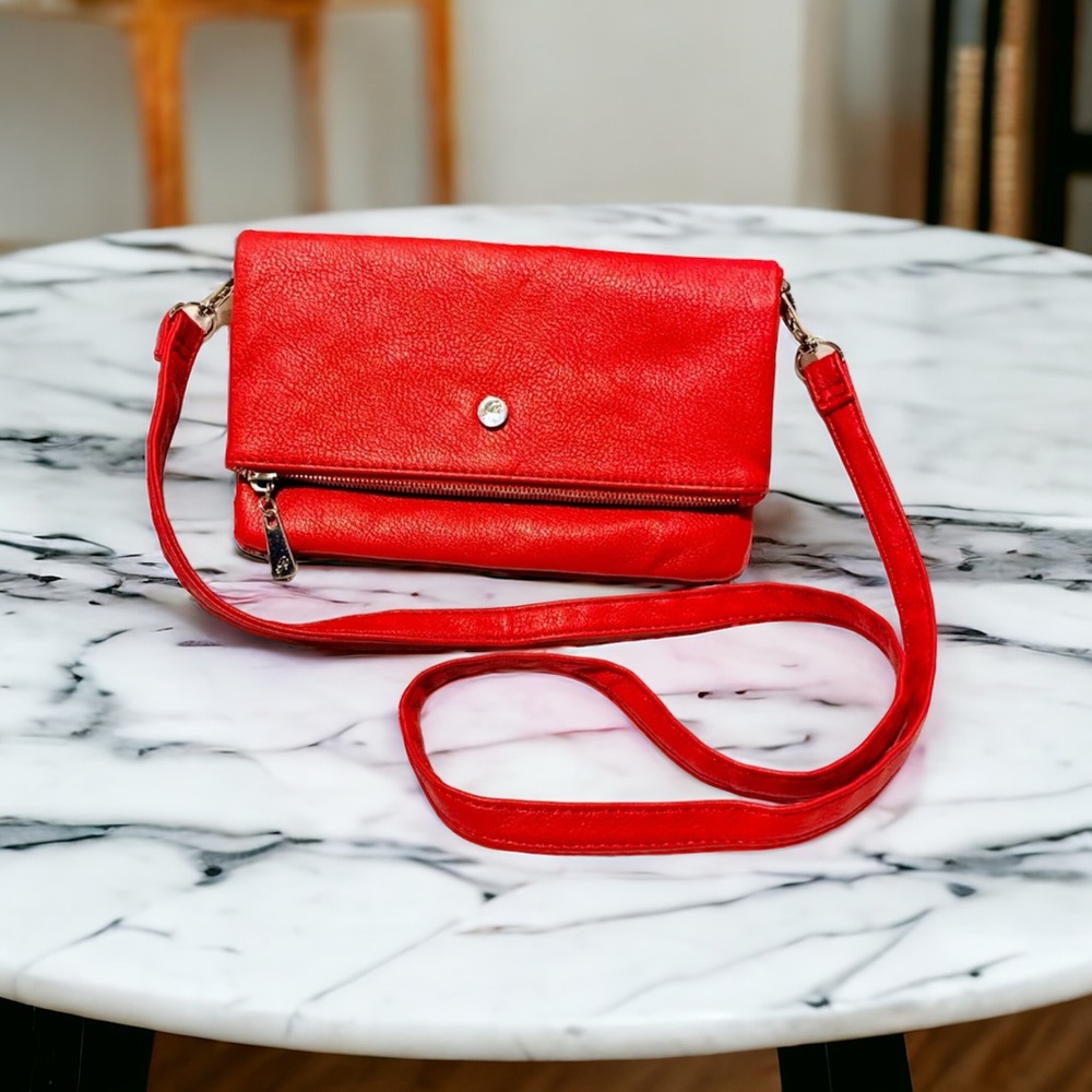 GRACE ADELE Red Messenger Cross-body Clutch *NWOT